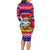 Custom Guam Christmas Long Sleeve Bodycon Dress Guaman Santas Felis Pasgua LT14 - Polynesian Pride