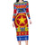 Custom Philippines Christmas Family Matching Long Sleeve Bodycon Dress and Hawaiian Shirt Filipino Parol Maligayang Pasko LT14 Mom's Dress Blue - Polynesian Pride