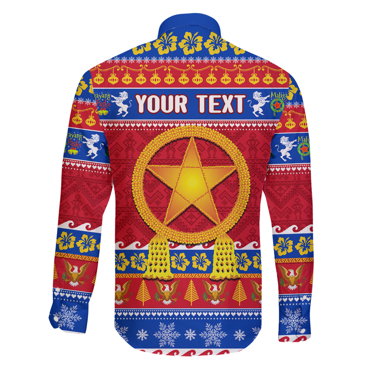 Custom Philippines Christmas Family Matching Tank Maxi Dress and Hawaiian Shirt Filipino Parol Maligayang Pasko LT14 - Polynesian Pride