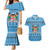 Custom Fiji Christmas Couples Matching Mermaid Dress and Hawaiian Shirt Fijian Tapa Marau na Kerisimasi LT14 Blue - Polynesian Pride