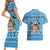 Custom Fiji Christmas Couples Matching Short Sleeve Bodycon Dress and Hawaiian Shirt Fijian Tapa Marau na Kerisimasi LT14 - Polynesian Pride