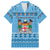 Custom Fiji Christmas Family Matching Long Sleeve Bodycon Dress and Hawaiian Shirt Fijian Tapa Marau na Kerisimasi LT14 Dad's Shirt - Short Sleeve Blue - Polynesian Pride