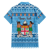 Custom Fiji Christmas Family Matching Puletasi Dress and Hawaiian Shirt Fijian Tapa Marau na Kerisimasi LT14 - Polynesian Pride