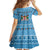 Custom Fiji Christmas Kid Short Sleeve Dress Fijian Tapa Marau na Kerisimasi LT14 - Polynesian Pride