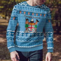 Custom Fiji Christmas Ugly Christmas Sweater Fijian Tapa Marau na Kerisimasi LT14 - Polynesian Pride
