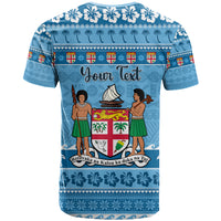 Custom Fiji Christmas T Shirt Fijian Tapa Marau na Kerisimasi LT14 - Polynesian Pride