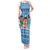 Custom Fiji Christmas Tank Maxi Dress Fijian Tapa Marau na Kerisimasi LT14 Women Blue - Polynesian Pride