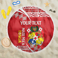 Custom Mate Maa Tonga Beach Blanket 2024 Go Champions LT14 One Size 150cm Red - Polynesian Pride
