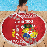 Custom Mate Maa Tonga Beach Blanket 2024 Go Champions LT14 - Polynesian Pride