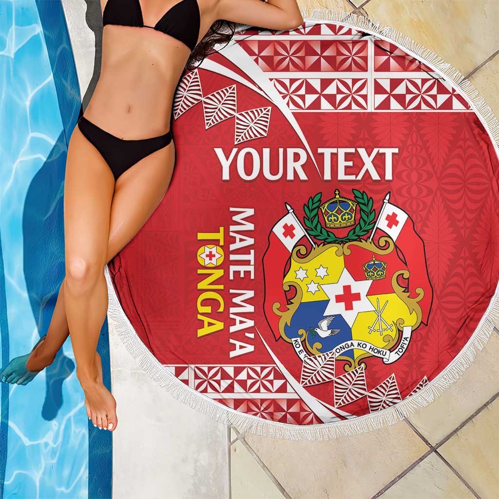 Custom Mate Maa Tonga Beach Blanket 2024 Go Champions LT14 - Polynesian Pride