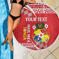 Custom Mate Maa Tonga Beach Blanket 2024 Go Champions LT14 - Polynesian Pride