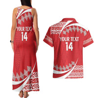 Custom Mate Maa Tonga Couples Matching Tank Maxi Dress and Hawaiian Shirt 2024 Go Champions LT14 - Polynesian Pride