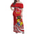 Custom Mate Maa Tonga Family Matching Off Shoulder Maxi Dress and Hawaiian Shirt 2024 Go Champions