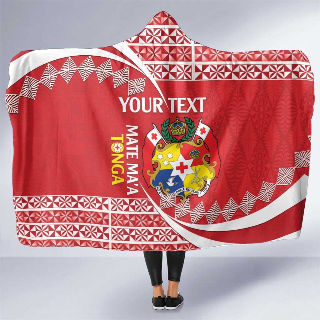 Custom Mate Maa Tonga Hooded Blanket 2024 Go Champions LT14 One Size Red - Polynesian Pride