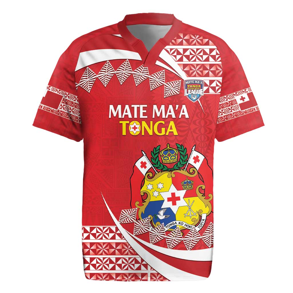 Custom Mate Maa Tonga Rugby Jersey 2024 Go Champions LT14 Red - Polynesian Pride