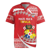 Custom Mate Maa Tonga Rugby Jersey 2024 Go Champions LT14 Red - Polynesian Pride
