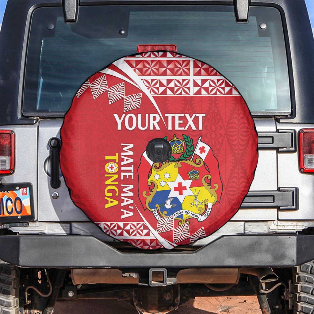 Custom Mate Maa Tonga Spare Tire Cover 2024 Go Champions LT14 Red - Polynesian Pride