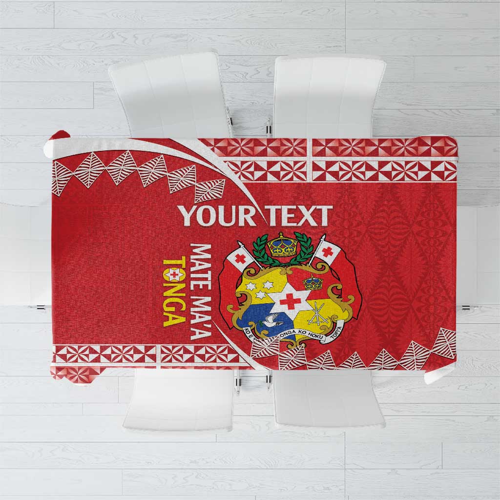 Custom Mate Maa Tonga Tablecloth 2024 Go Champions LT14 Red - Polynesian Pride
