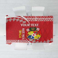 Custom Mate Maa Tonga Tablecloth 2024 Go Champions LT14 Red - Polynesian Pride