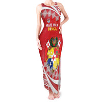 Custom Mate Maa Tonga Tank Maxi Dress 2024 Go Champions LT14 Women Red - Polynesian Pride