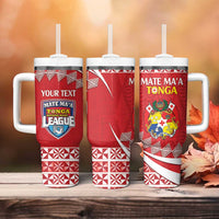 Custom Mate Maa Tonga Tumbler With Handle 2024 Go Champions LT14 - Polynesian Pride