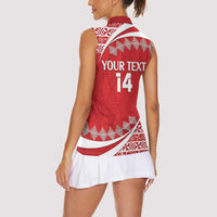 Custom Mate Maa Tonga Women Sleeveless Polo Shirt 2024 Go Champions