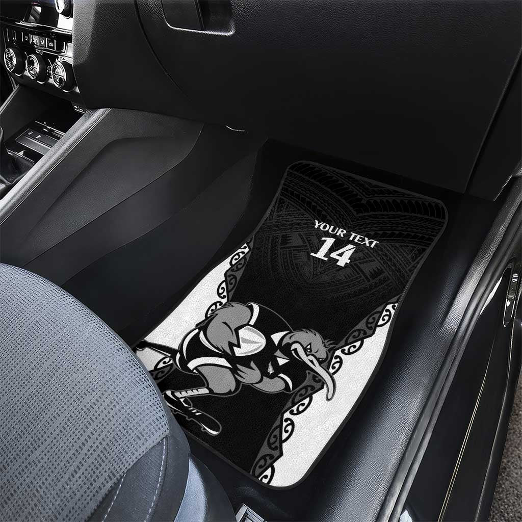 Aotearoa Rugby Custom Car Mats Maori Kiwi - Mascot Style LT14 - Polynesian Pride