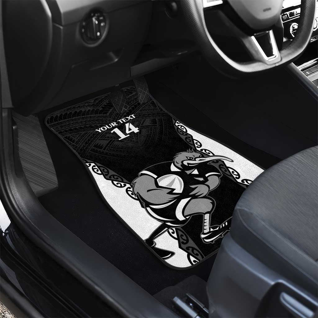 Aotearoa Rugby Custom Car Mats Maori Kiwi - Mascot Style LT14 - Polynesian Pride