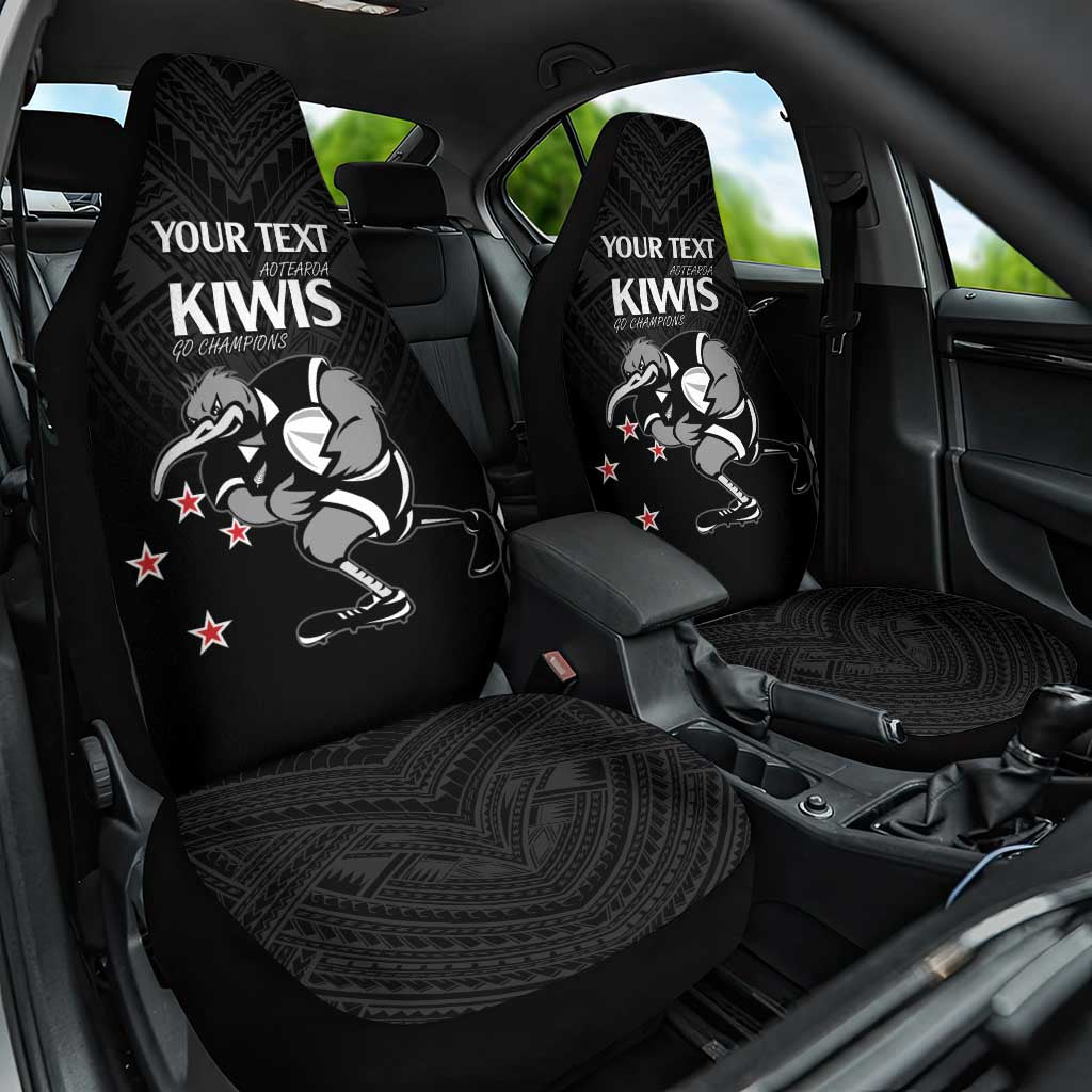 Aotearoa Rugby Custom Car Seat Cover Maori Kiwi - Mascot Style