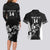 Aotearoa Rugby Custom Couples Matching Long Sleeve Bodycon Dress and Hawaiian Shirt Maori Kiwi - Mascot Style