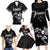 Aotearoa Rugby Custom Family Matching Long Sleeve Bodycon Dress and Hawaiian Shirt Maori Kiwi - Mascot Style