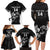 Aotearoa Rugby Custom Family Matching Long Sleeve Bodycon Dress and Hawaiian Shirt Maori Kiwi - Mascot Style