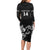 Aotearoa Rugby Custom Family Matching Long Sleeve Bodycon Dress and Hawaiian Shirt Maori Kiwi - Mascot Style