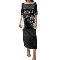 Aotearoa Rugby Custom Family Matching Puletasi and Hawaiian Shirt Maori Kiwi - Mascot Style