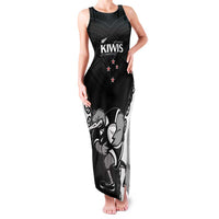 Aotearoa Rugby Custom Family Matching Tank Maxi Dress and Hawaiian Shirt Maori Kiwi - Mascot Style
