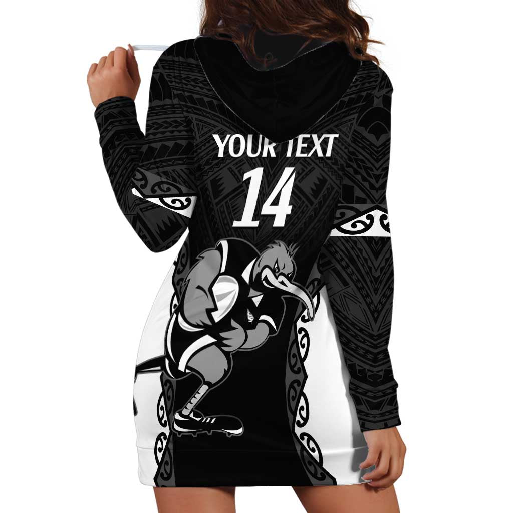 Aotearoa Rugby Custom Hoodie Dress Maori Kiwi - Mascot Style LT14 - Polynesian Pride