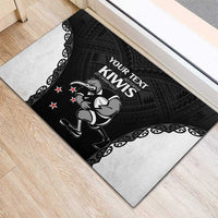 Aotearoa Rugby Custom Rubber Doormat Maori Kiwi - Mascot Style LT14 - Polynesian Pride