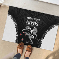 Aotearoa Rugby Custom Rubber Doormat Maori Kiwi - Mascot Style LT14 - Polynesian Pride
