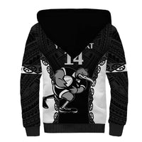 Aotearoa Rugby Custom Sherpa Hoodie Maori Kiwi - Mascot Style LT14 - Polynesian Pride