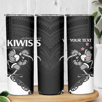 Custom Aotearoa Rugby Skinny Tumbler Maori Kiwi - Mascot Style
