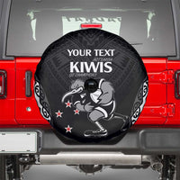 Aotearoa Rugby Custom Spare Tire Cover Maori Kiwi - Mascot Style LT14 - Polynesian Pride