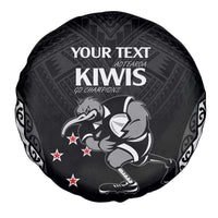 Aotearoa Rugby Custom Spare Tire Cover Maori Kiwi - Mascot Style LT14 - Polynesian Pride