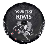 Aotearoa Rugby Custom Spare Tire Cover Maori Kiwi - Mascot Style LT14 - Polynesian Pride