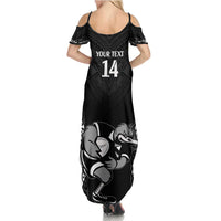 Aotearoa Rugby Custom Summer Maxi Dress Maori Kiwi - Mascot Style LT14 - Polynesian Pride