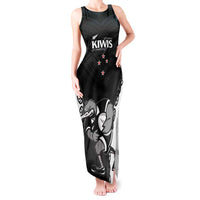 Aotearoa Rugby Custom Tank Maxi Dress Maori Kiwi - Mascot Style LT14 Women Black - Polynesian Pride