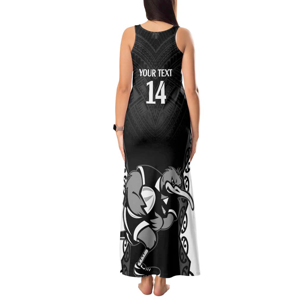 Aotearoa Rugby Custom Tank Maxi Dress Maori Kiwi - Mascot Style LT14 - Polynesian Pride