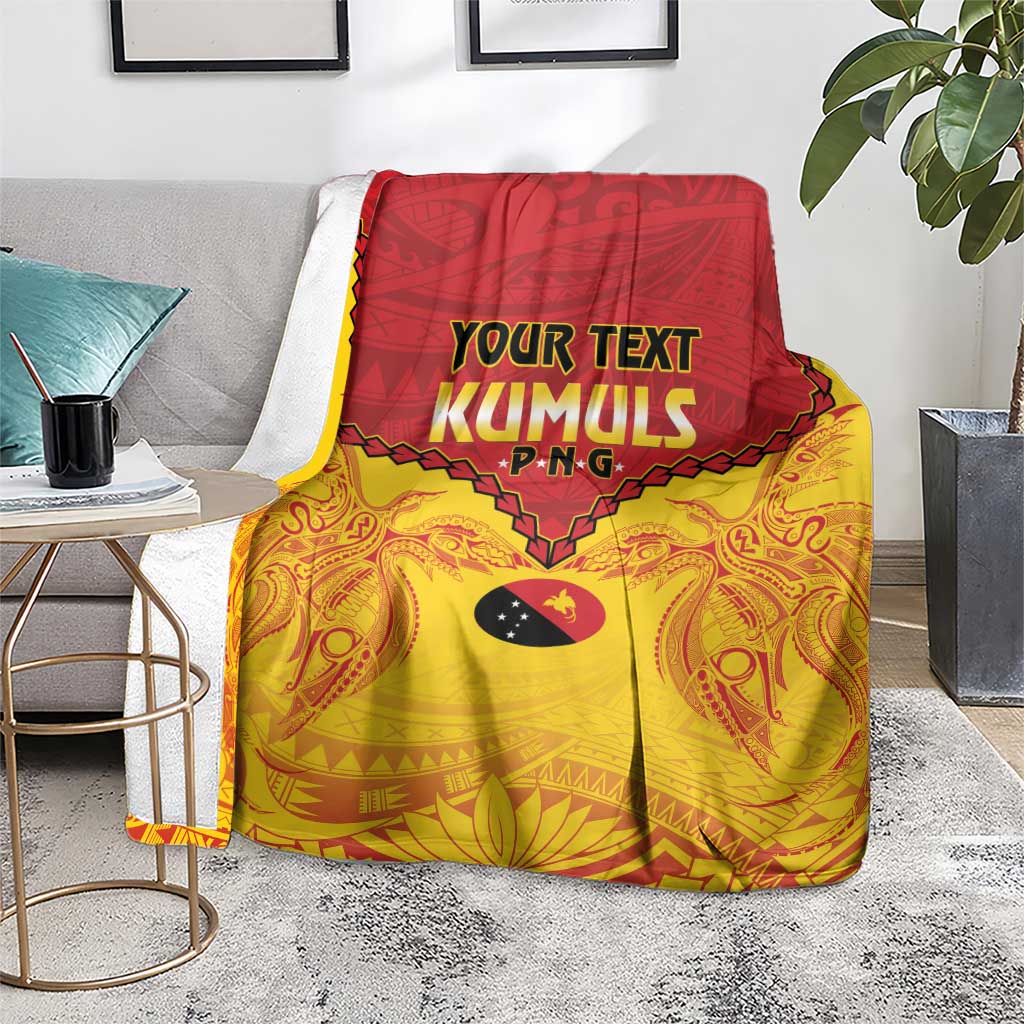 Papua New Guinea Rugby Custom Blanket Go Kumuls PNG - Polynesian Pattern
