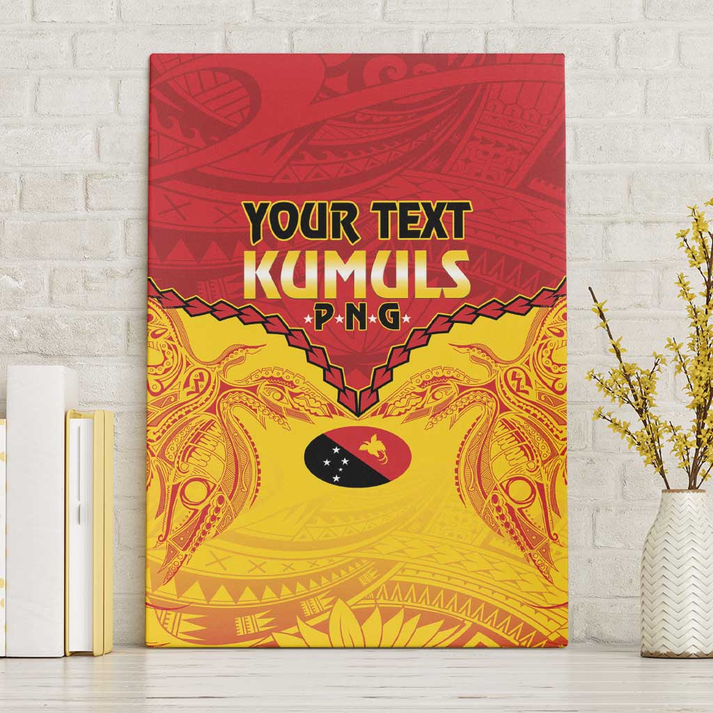 Papua New Guinea Rugby Custom Canvas Wall Art Go Kumuls PNG - Polynesian Pattern