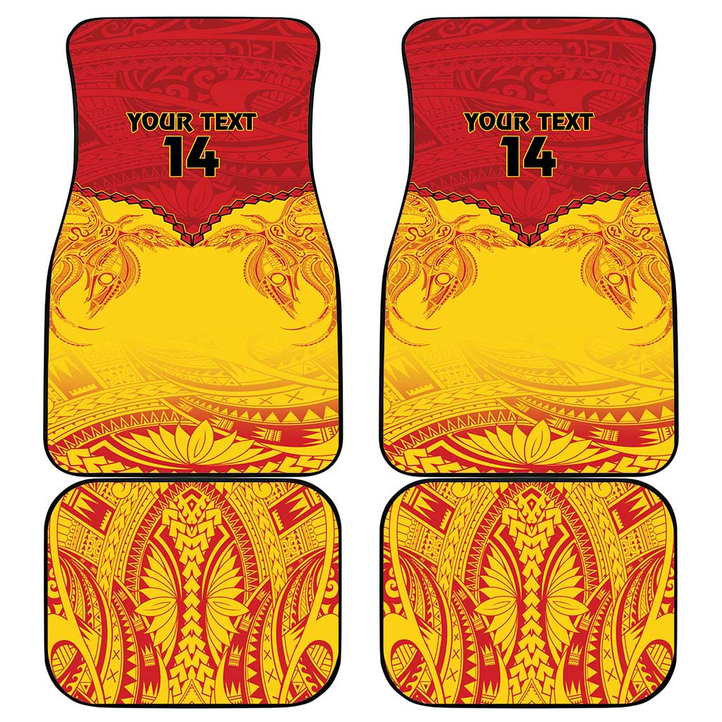 Papua New Guinea Rugby Custom Car Mats Go Kumuls PNG - Polynesian Pattern
