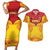 Papua New Guinea Rugby Custom Couples Matching Short Sleeve Bodycon Dress and Hawaiian Shirt Go Kumuls PNG - Polynesian Pattern